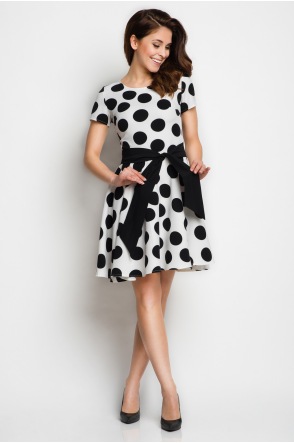 Sukienka A103 - Kolor/wzór: Biały