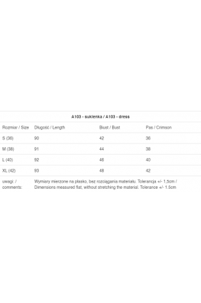 Sukienka A103 - Kolor/wzór: Biały