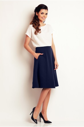 Spódnica A137 - Kolor/wzór: Granat