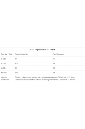 Spódnica A137 - Kolor/wzór: Granat