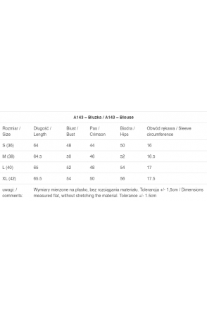 Bluzka A143 - Kolor/wzór: Ecru
