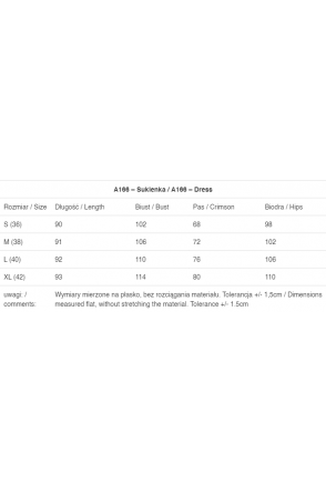 Sukienka A166 - Kolor/wzór: Paski