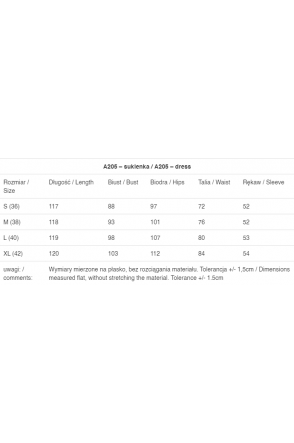 Sukienka A205 - Kolor/wzór: Czarny