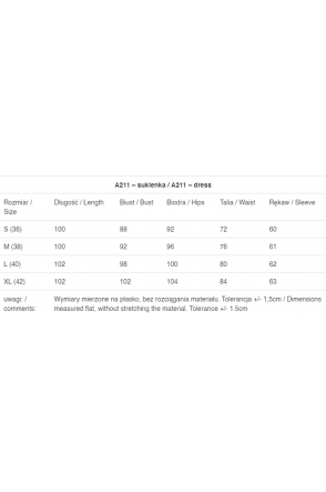 Sukienka A211 - Kolor/wzór: Krata