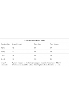 Sukienka A222 - Kolor/wzór: Krata
