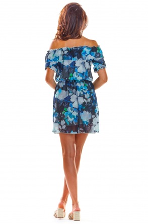 Sukienka A302 - Kolor/wzór: Granat