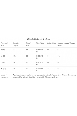 Sukienka A314 - Kolor/wzór: Wzró 3