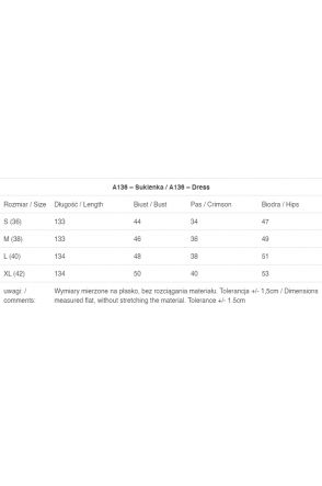 Sukienka A136 - Kolor/wzór: Czarny