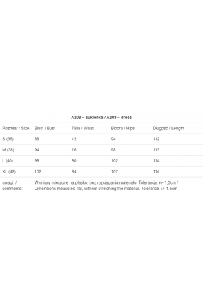 Sukienka A203 - Kolor/wzór: Czarny