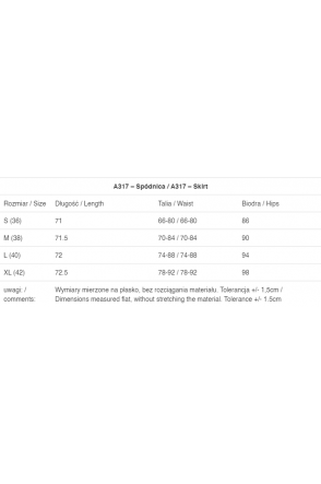 Spódnica A317 - Kolor/wzór: Czarny