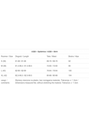 Spódnica A328 - Kolor/wzór: Czarny