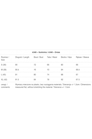Sukienka A348 - Kolor/wzór: Czarny