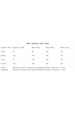 Sukienka A349 - Kolor/wzór: Czarny