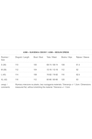 Sukienka A399 - Kolor/wzór: Czarny