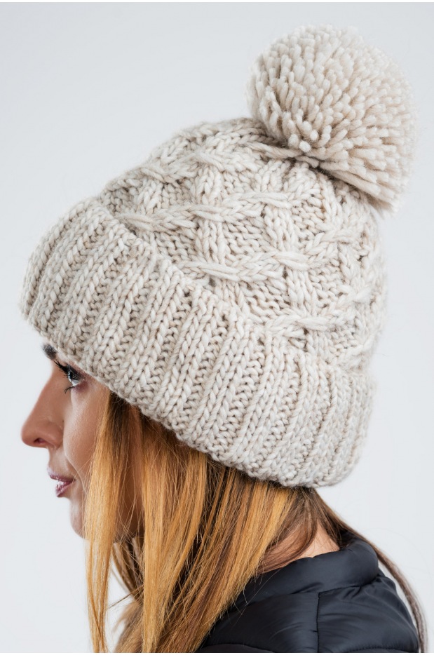 Czapka CZ08 - Kolor/wzór: Beż