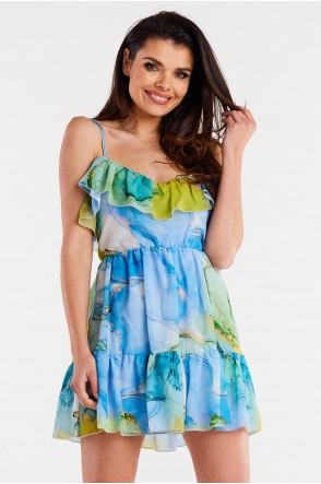 Sukienka A503 - Kolor/wzór: Morskie fale