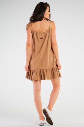 Sukienka M251 - Kolor/wzór: Beż