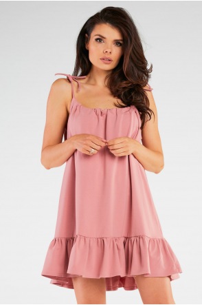 Sukienka M251 - Kolor/wzór: Róż