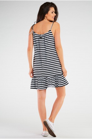 Sukienka M251 - Kolor/wzór: Czarne paski