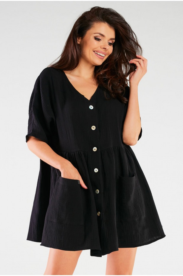 Sukienka M258 - Kolor/wzór: Czarny