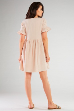 Sukienka M260 - Kolor/wzór: Beż