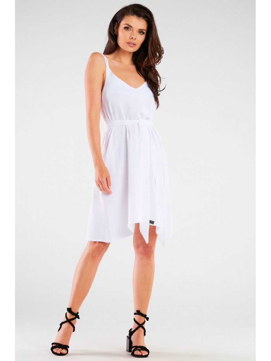 Sukienka M261 - Kolor/wzór: Biały - przód