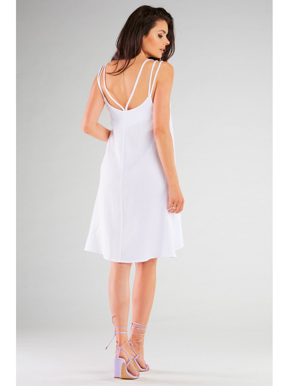 Sukienka M261 - Kolor/wzór: Biały - lewo