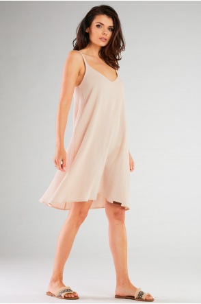 Sukienka M261 - Kolor/wzór: Beż