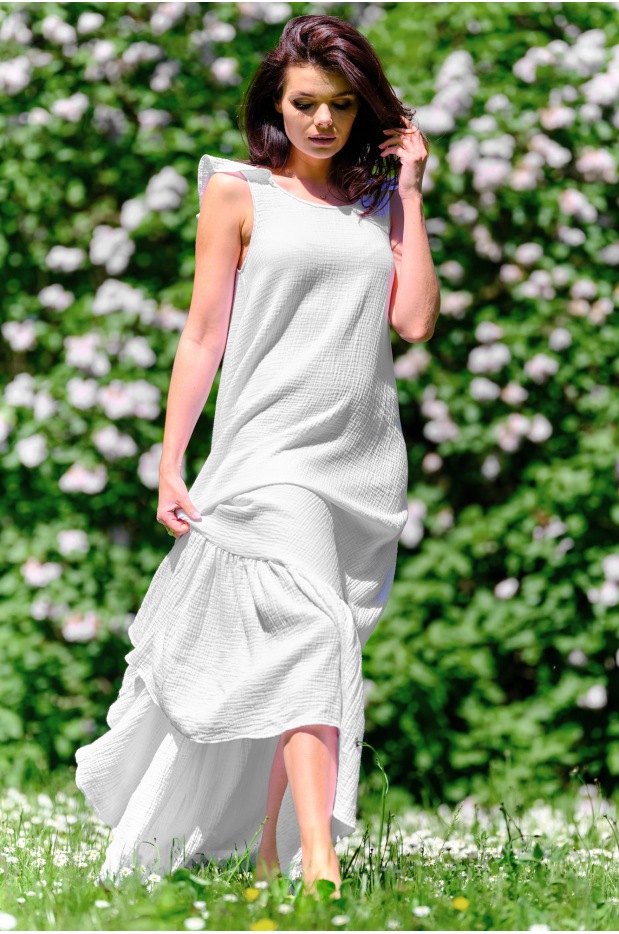 Sukienka M262 - Kolor/wzór: Biały