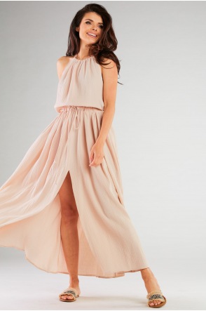 Sukienka M263 - Kolor/wzór: Beż