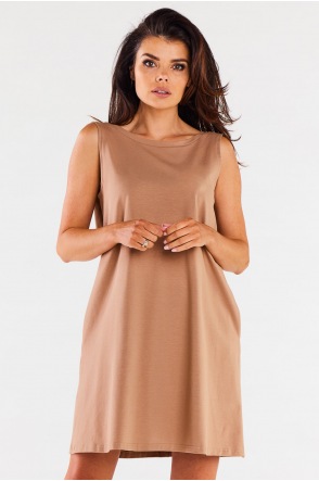 Sukienka M296 - Kolor/wzór: Beż