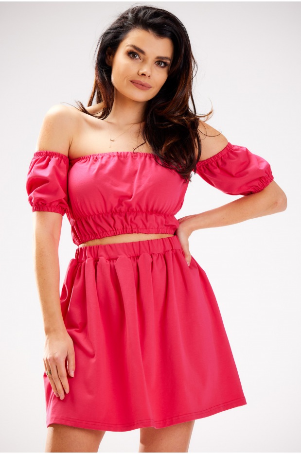 Spódnica M309 - Kolor/wzór: Fuksja