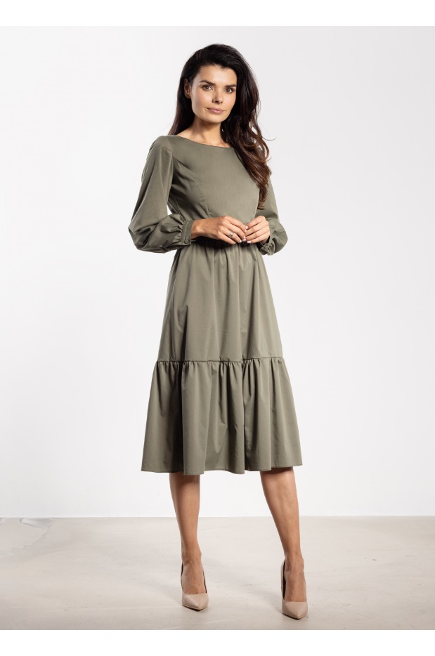 Sukienka A737 - Kolor/wzór: Szałwiowy