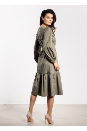 Sukienka A737 - Kolor/wzór: Szałwiowy