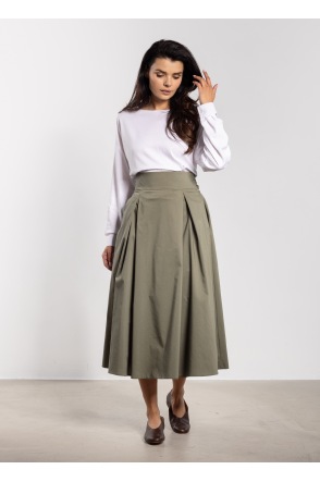 Spódnica A738 - Kolor/wzór: Szałwiowy