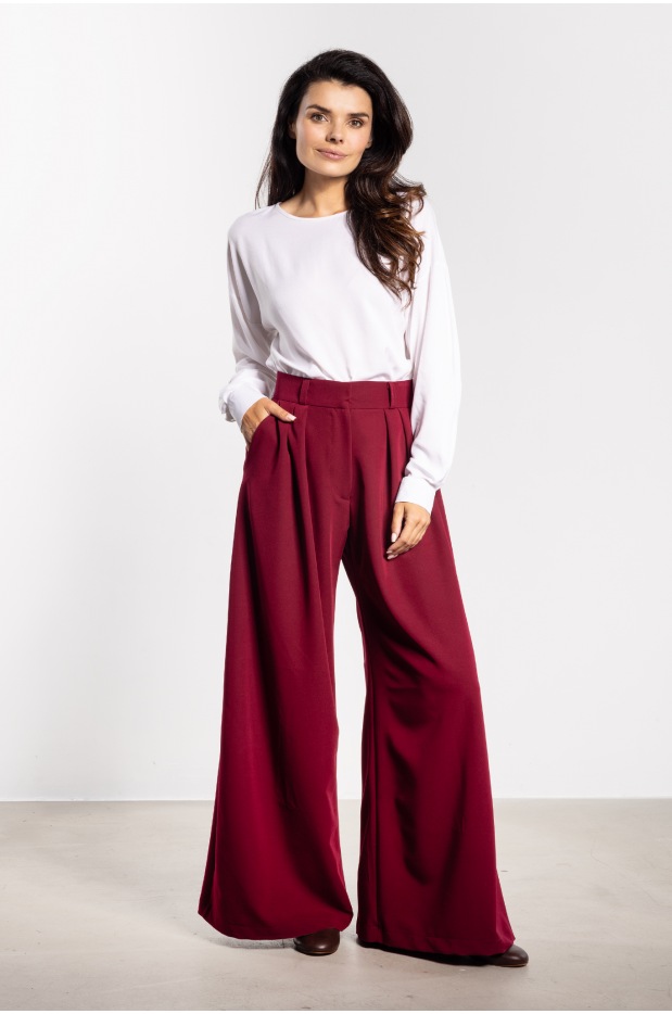 Spodnie A743 - Kolor/wzór: Bordo