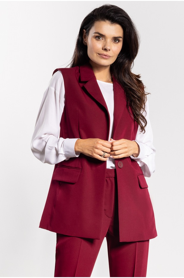 Kamizelka A745 - Kolor/wzór: Bordo