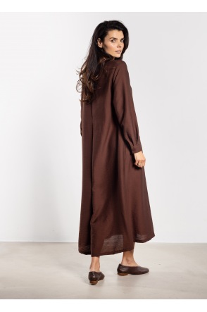 Sukienka A733 - Kolor/wzór: Czekoladowy