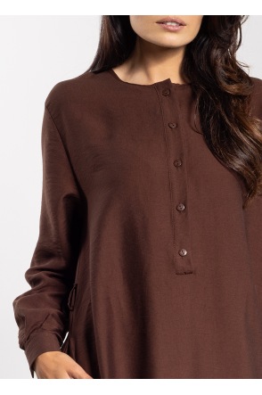 Sukienka A733 - Kolor/wzór: Czekoladowy