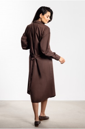 Sukienka A736 - Kolor/wzór: Czekoladowy