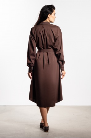 Sukienka A736 - Kolor/wzór: Czekoladowy