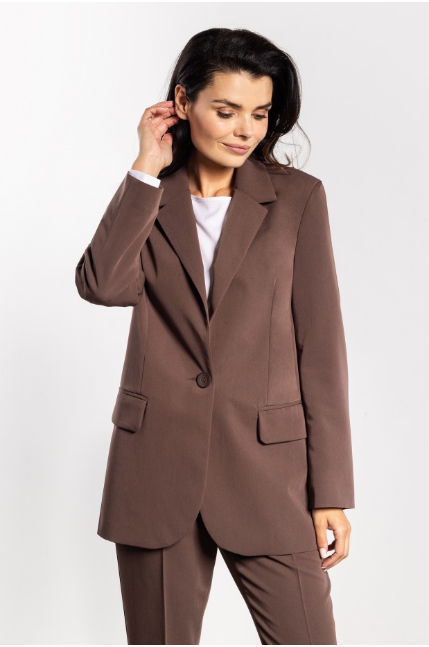 Marynarka A747 - Kolor/wzór: Czekoladowy