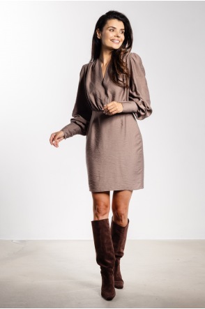 Sukienka A734 - Kolor/wzór: Taupe