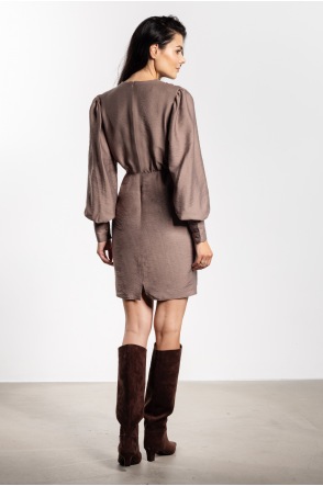 Sukienka A734 - Kolor/wzór: Taupe