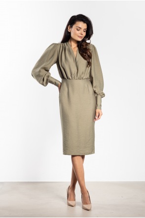 Sukienka A735 - Kolor/wzór: Szałwiowy