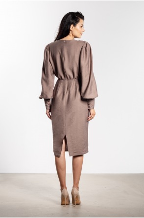 Sukienka A735 - Kolor/wzór: Taupe