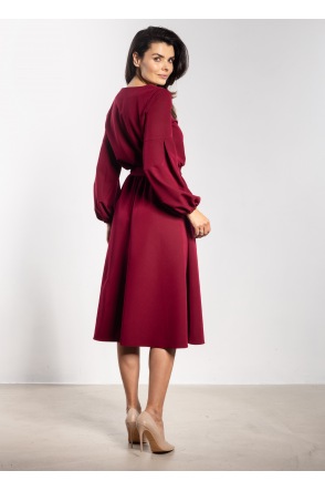 Sukienka A742 - Kolor/wzór: Bordo