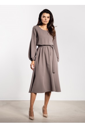 Sukienka A742 - Kolor/wzór: Taupe
