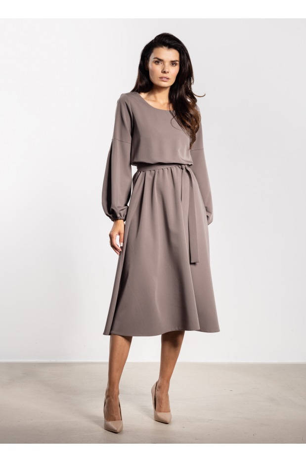 Sukienka A742 - Kolor/wzór: Taupe