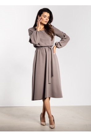 Sukienka A742 - Kolor/wzór: Taupe